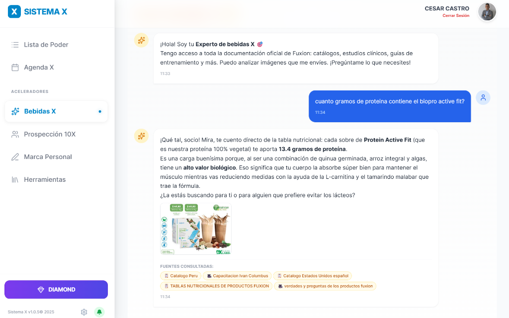 Sistema X Dashboard