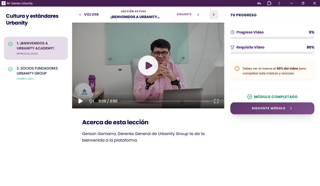 Plataforma de capacitación online